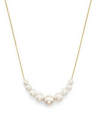 Zoë Chicco 14K Yellow Gold Necklace with Cultured Freshwater Pearls, 18