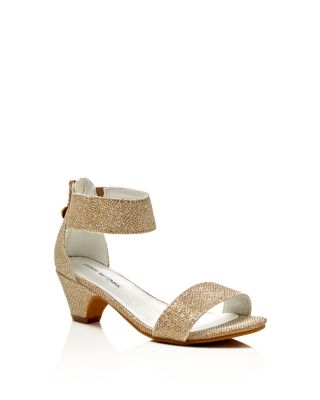 Stuart Weitzman Girls' Verna Alexa Metallic Ankle Strap Sandals - Little Kid, Big Kid