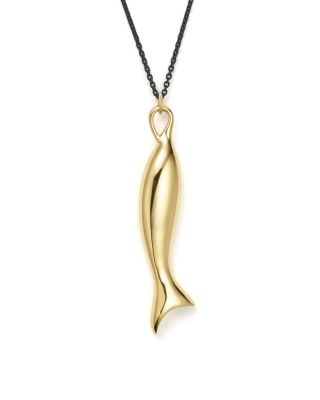 Monica Rich Kosann 18K Yellow Gold Fish Charm Necklace, 32