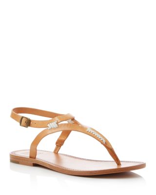 Frye Ruth Whipstitch T-Strap Sandals