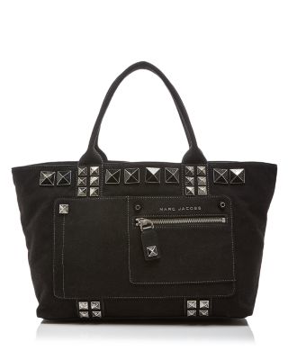 MARC JACOBS Canvas Chipped Studs Tote