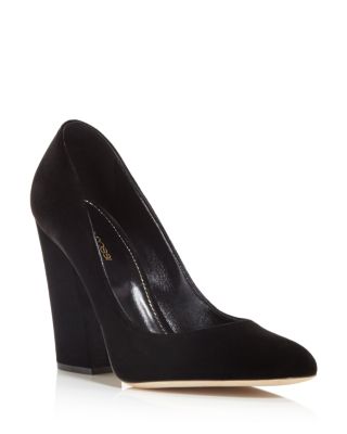 Sergio Rossi Virginia Velvet Block Heel Pumps - 100% Bloomingdale's Exclusive