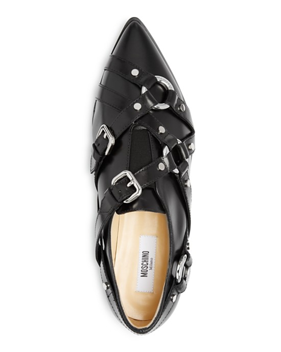 Moschino Buckle Strap Loafers | Miu miu ballet flats, Ballet flats, Loafers