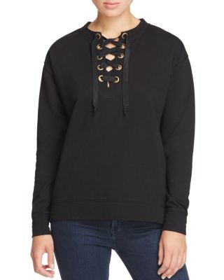 Alison Andrews Lace-Up Sweatshirt