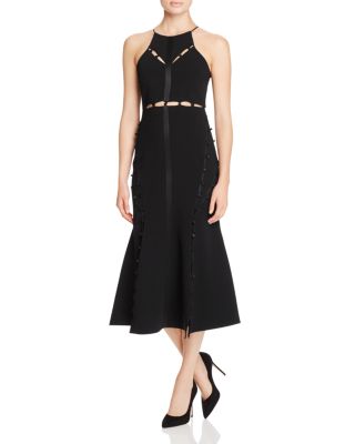 Cinq à Sept Shaik Button Cutout Dress