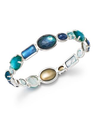 IPPOLITA Sterling Silver Rock Candy® Wonderland All Stone Bangle in Merino 