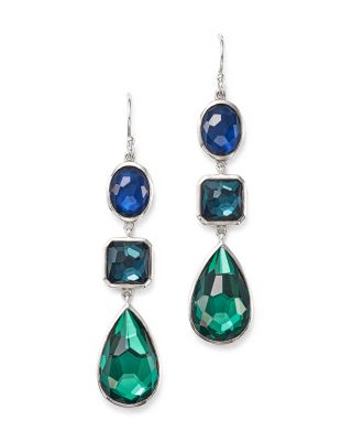 IPPOLITA Sterling Silver Rock Candy® Wonderland Three Stone Linear Drop Earrings in Merino 