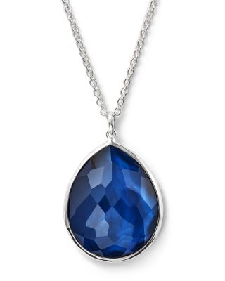 IPPOLITA Sterling Silver Wonderland Large Teardrop Pendant Necklace in Midnight, 16