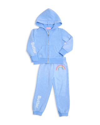 Butter Girls' Embellished Unicorn Hoodie & Jogger Set - Sizes 2-4T