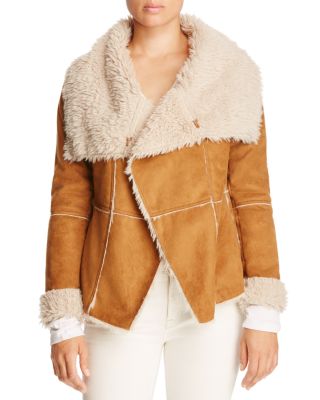 cupcakes and cashmere Lesya Faux Suede and Faux Shearling Jacket