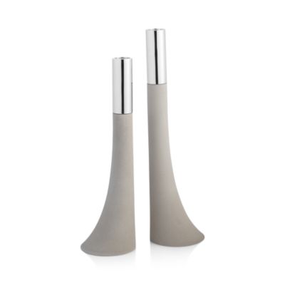 Nambé Forte Candlestick, Set of 2