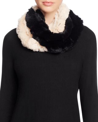 Surell Two-Tone Rabbit Fur Infinity Scarf - 100% Bloomingdale's Exclusive