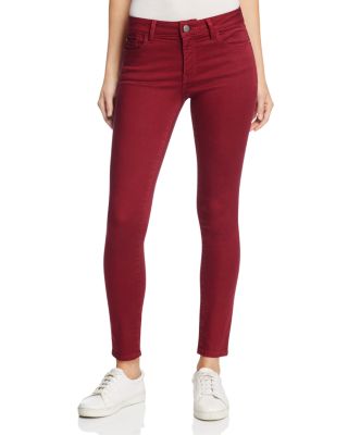 Warp and Weft JFK Skinny Jeans in Garnet