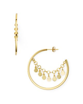 Argento Vivo Carmen Disc Hoop Earrings