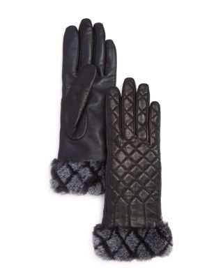 UGG® Quilted Croft Leather Tech Gloves