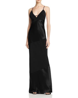 ABS by Allen Schwartz Shiny & Matte Satin Slip Gown