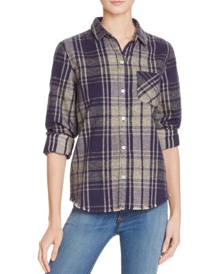 Current/Elliott The Slim Boy Plaid Shirt