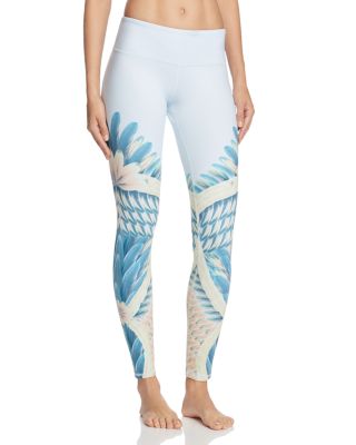 Alo Yoga Airbrush Feather Print Leggings