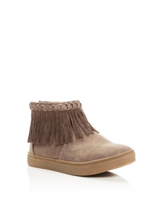 STEVE MADDEN Girls' Jbano Fringe High Top Sneakers - Little Kid, Big Kid