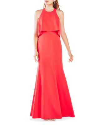 BCBGMAXAZRIA Louella Bodice Overlay Gown