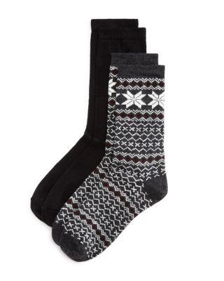 HUE Fair Isle Boot Socks, Set of 2