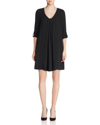 B Collection by Bobeau Brynn Pleated Roll Sleeve Dress