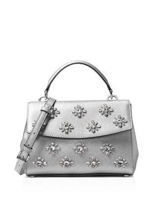 MICHAEL Michael Kors Ava Small Jewel Metallic Top Handle Satchel