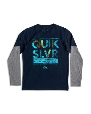 Quiksilver Boys' Layered Look Scribble Letter Tee - Sizes 4-7