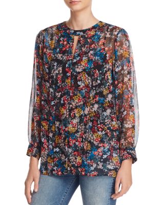 Ella Moss Wildflower Print Silk Tunic