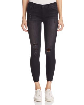 Black Orchid Noah Ankle Fray Jeans in Darkness