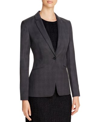 BOSS Jabina Plaid Blazer