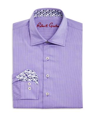 Robert Graham Boys' Thin Stripe Button Down Dress Shirt - Sizes S-XL