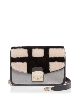 Furla Metropolis Fur Small Shoulder Bag 