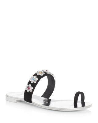 Giuseppe Zanotti Nuvorock Swarovski Crystal Embellished Slide Sandals