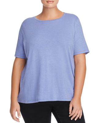 Eileen Fisher Plus Organic Cotton Heathered Tee