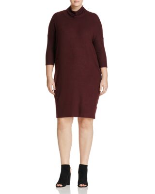 B Collection by Bobeau Curvy Cozy Turtleneck Dress