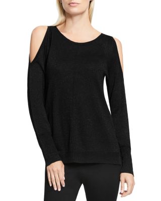 VINCE CAMUTO Cold-Shoulder Glitter Sweater