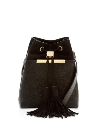 Ted Baker Suede Tassel Bucket Bag