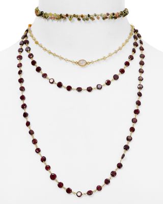 Ela Rae Multi Length Multi Gemstone Necklaces