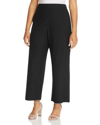 Eileen Fisher Plus Wide Leg Ankle Pants