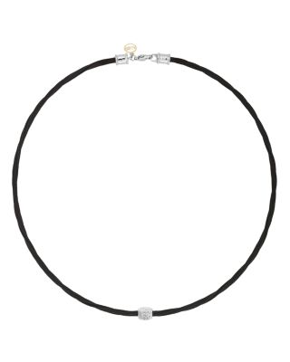 ALOR Diamond Black Cable Choker Necklace, 17