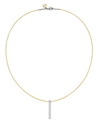 ALOR Yellow Cable Collar Pendant Necklace, 17.5