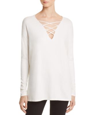 Honey Punch Lace-Up Pullover