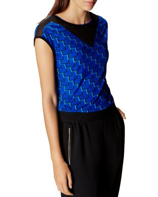 KAREN MILLEN Geo-Print Tee