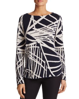 Lafayette 148 New York Spindled Jacquard Sweater