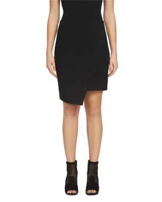 1.STATE Asymmetric Faux Wrap Skirt