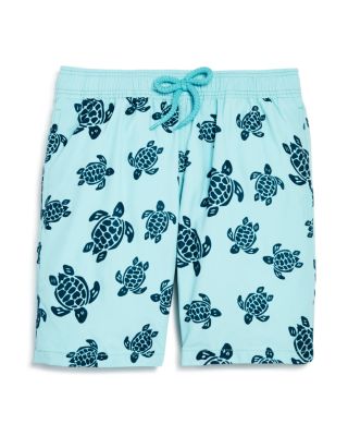 Vilebrequin Boys' Jam Flocked Turtles Swim Trunks - Ages 10-14