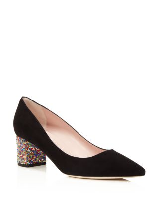 kate spade new york Milan Embellished Block Heel Pumps 