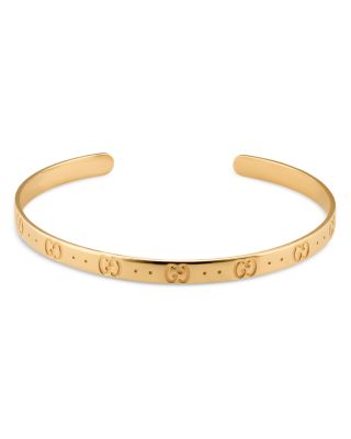 Gucci 18K Yellow Gold Thin Icon Cuff