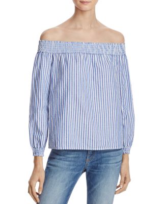 rag & bone/JEAN Stripe Off-The-Shoulder Top